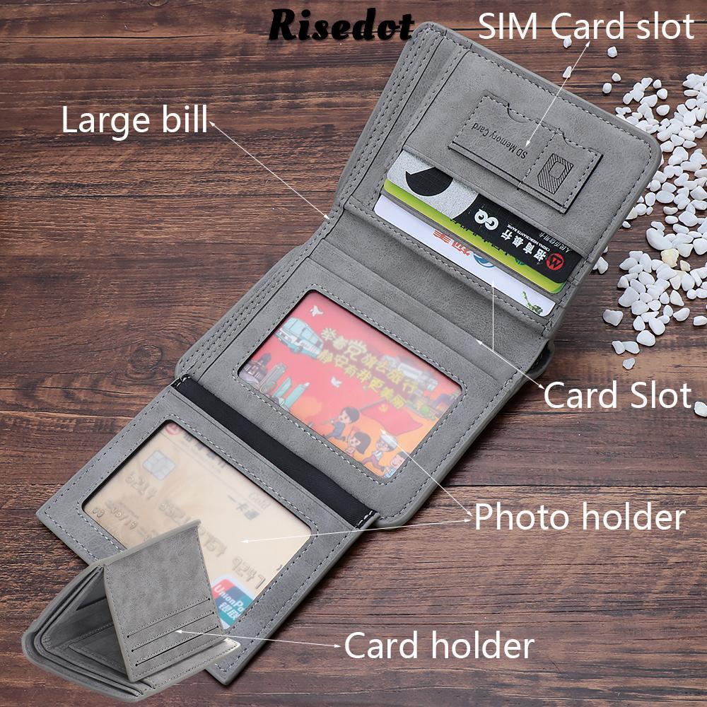 Ví da RISEDOT Soft Business Credit Men Coins Pocket