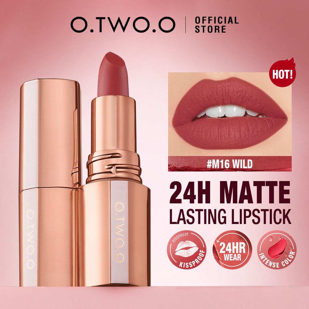 O.TWO.O Color Lock Matte Lipstick Color Hold Matte Velvet Lipstick Lipstick
