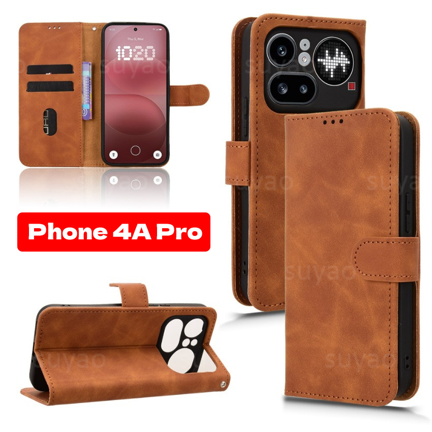 Không có gì Điện thoại 4A Pro 4APro 2026 Vỏ điện thoại Vỏ da lật Phone4APro NothingPhone4APro Ví PU 