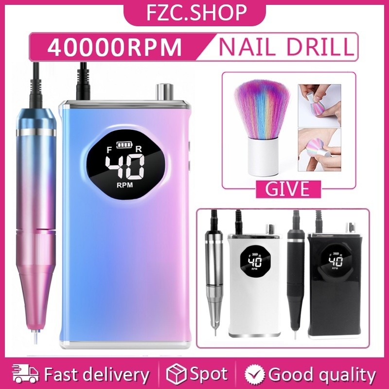 Máy Mài Móng Tay 40000RPM Màn Hình LCD Không Dây Chuyên Dụng