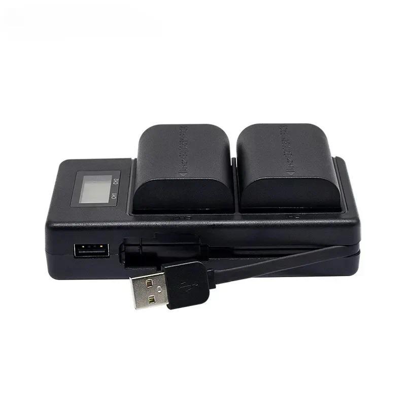 Cho LP-E6 LP E6 LPE6 Pin Máy Ảnh Canon 5D Mark II III 7D 60D EOS 6D 70D 80D LCD Dual USB Pin Sạc