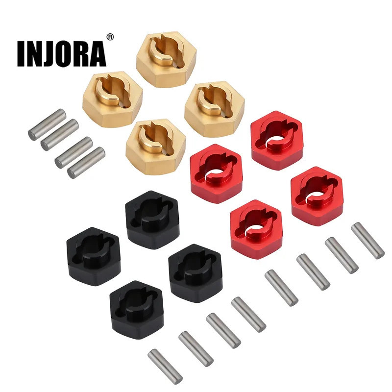 Bộ chuyển đổi lục giác bánh xe INJORA 7MM Bộ phận nâng cấp cho bánh xích RC 1 / 24 SCX24 C10 Deadbol