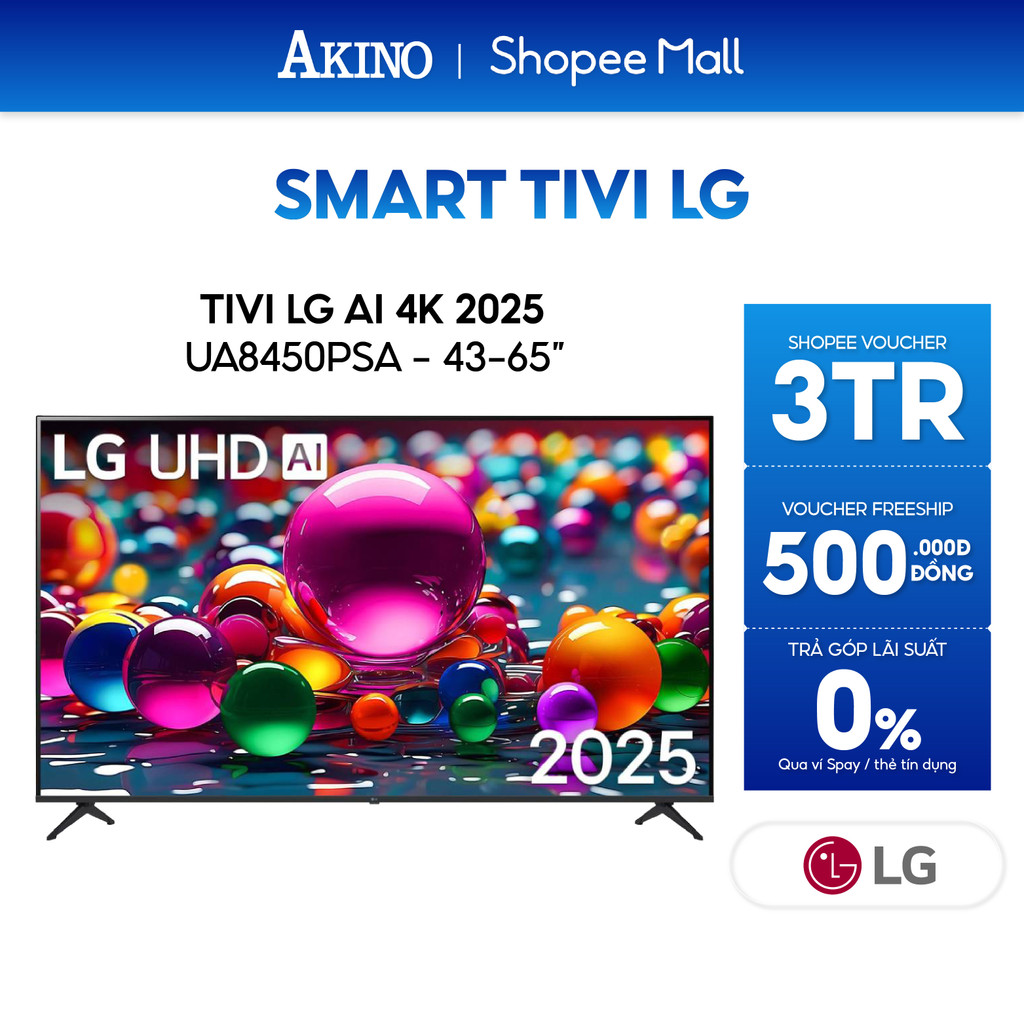 Smart Tivi LG 4K UA8450PSA Model 2025 - Miễn phí giao hàng