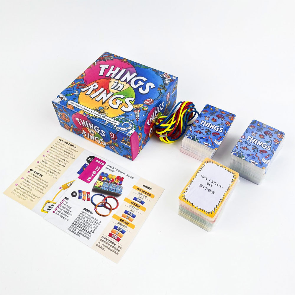 Things In Rings Board Game 2-6 Player Guessing And Reasoning Party Game Cards