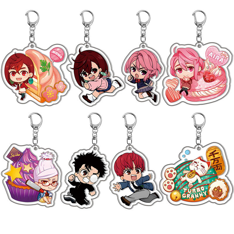 Anime DAN DA DAN Keychain Cosplay Figure Momo Ayase Ayase Seiko Pendant Car Key Ring Bag Accessories