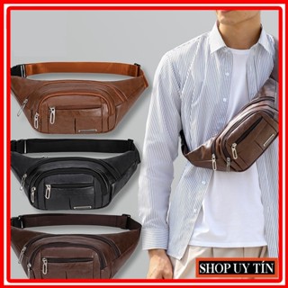 Túi đeo ngực nam da PU cao cấp – Túi bao tử thời trang nhiều ngăn, chống nước, đeo chéo tiện lợi