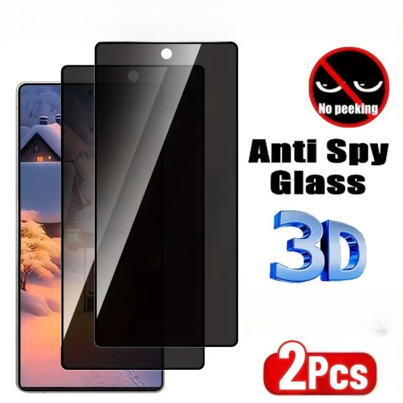 1-2 Chiếc Kính Cường Lực Cho HTC U23Pro U23 U20 5G Pro Chống Gián Điệp Bảo Vệ Màn Hình Cạnh Đen Cho 