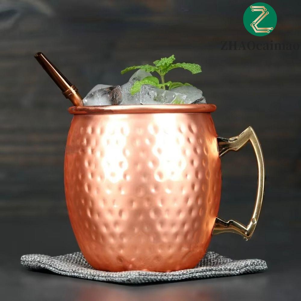 Cốc thép không gỉ ZHAOCAIMAO, Nga Drinkware Moscow Mule Mug, công cụ thanh bền bỉ Cốc rượu bia Nhà
