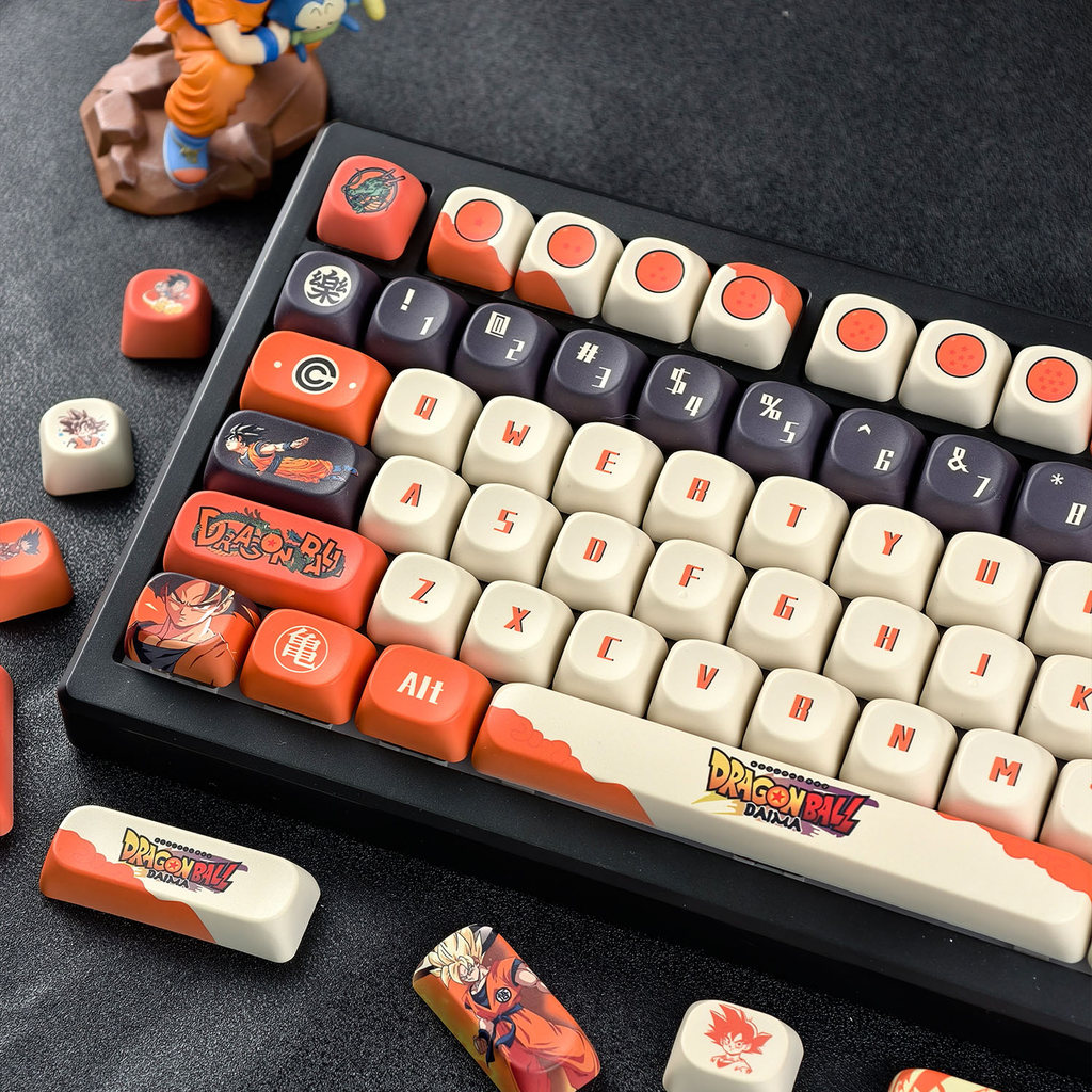 MAIMOOO Dragon Ball Keycap 130 Phím Anh Đào / MOA Profile PBT Anime Cơ Nhuộm Thăng Hoa Aula F75 F99 