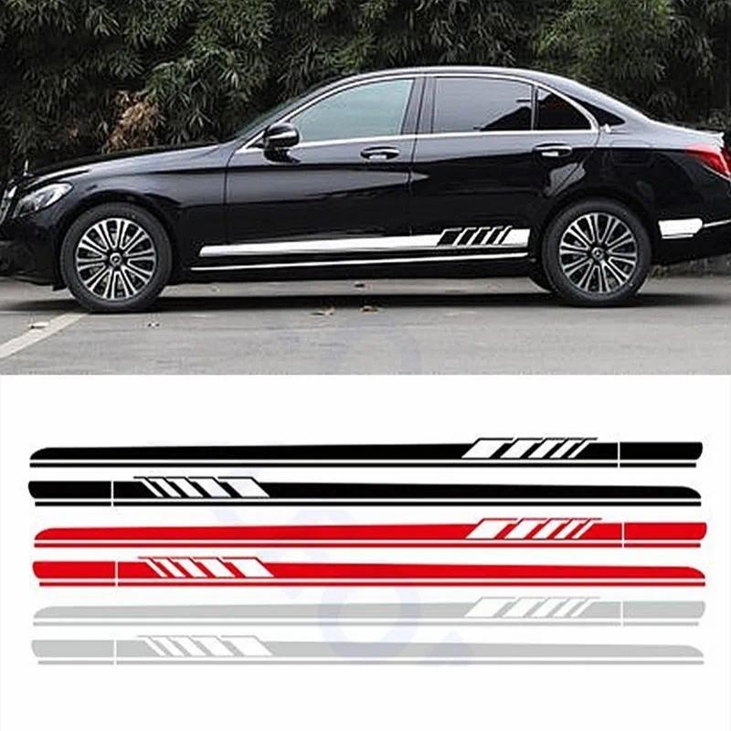 Thể Thao Đua Bên Váy Dải Trang Trí Miếng Dán Vinyl Decal Cho Xe Mercedes Benz W212 E Class E63
