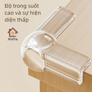 COMBO 4 Miếng Bịt Góc Bàn Silicon Trong Suốt An Toàn Cho Bé/Người Già, Bọc Cạnh Bàn Tránh Va Đập