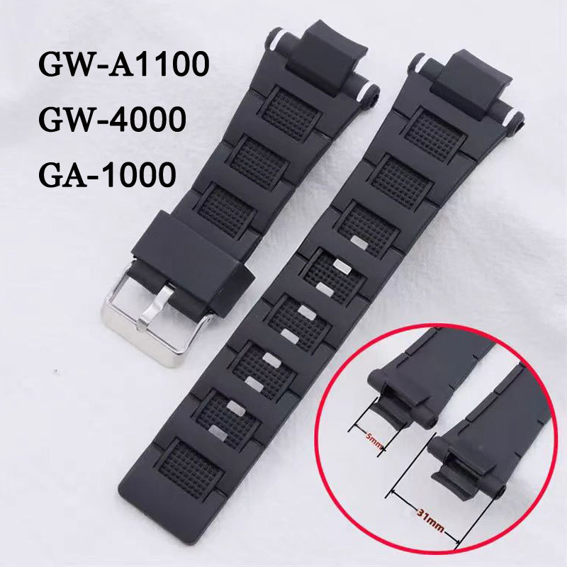 Dây đeo đồng hồ silicon cho Casio G-Shock GravityMaster GW-A1100 GW4000 GA1000 Dây đeo đồng hồ điện 