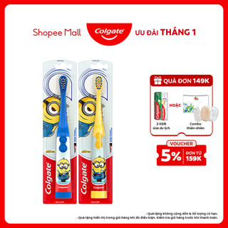  Bàn chải đánh răng điện Colgate Sonic Minion dành cho bé công nghệ sóng âm 