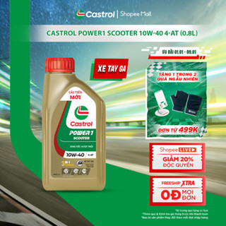  Dầu nhớt xe tay ga Castrol POWER1 SCOOTER 10W-40 4-AT  0.8L  