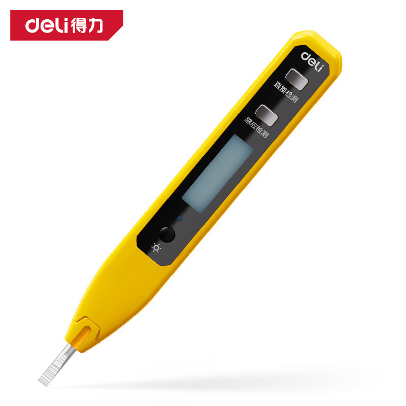Deli tool 12-250V loại cảm ứng LED Chiếu sáng Màn hình kỹ thuật số Kiểm tra màn hình lớn Bút điện gi
