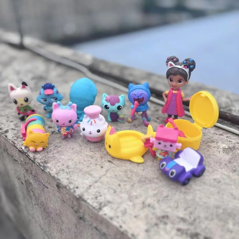 Gabby Races House Hình đồ chơi trẻ em Mercat cười ô tô mèo HDP Gaby Girl búp bê PVC quà tặng sinh nh