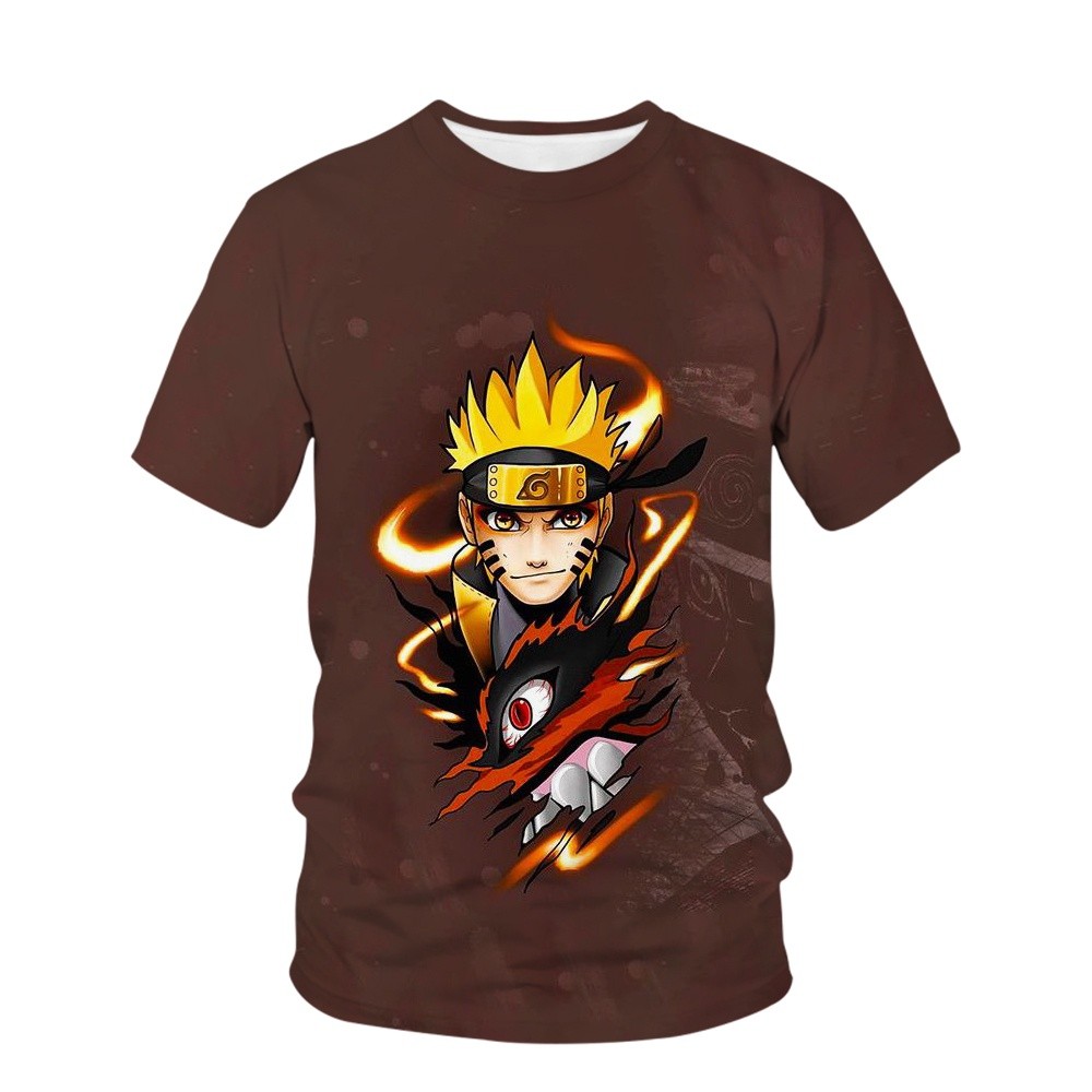 Thời Trang Mùa Hè Thường Ngày Naruto Akatsuki 3D In Áo Thun Lớn Nam Nữ Tay Ngắn Dễ Thương Unisex Bôn