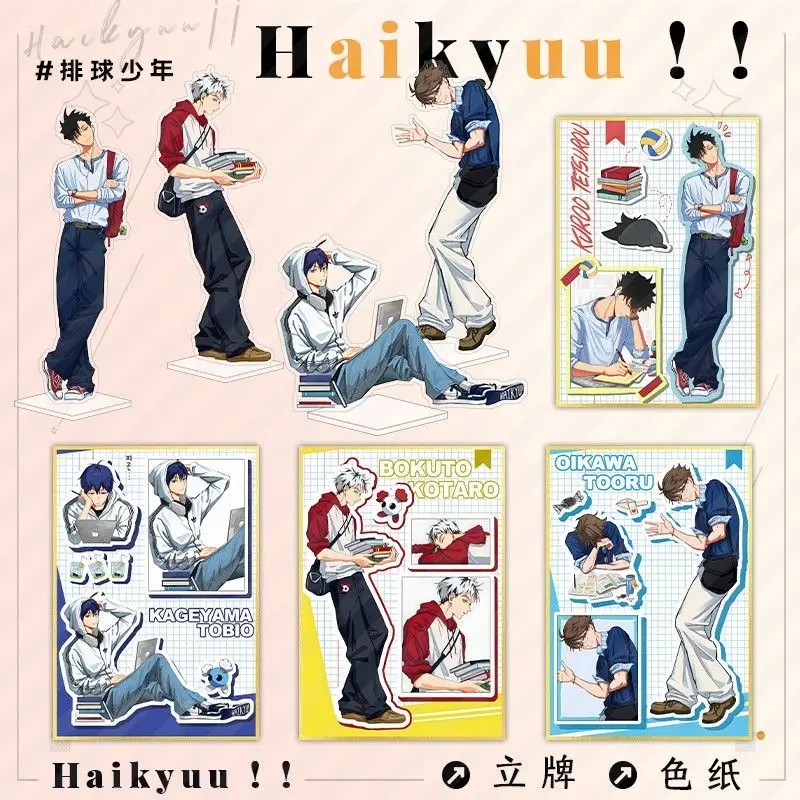 Standee Anime Haikyuu Mô Hình Acrylic Mica Trang Trí Bàn Học Kageyama Tobio Bokuto Kotaro Kuroo Tets