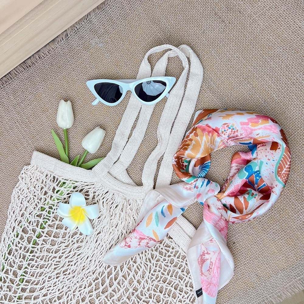 Túi lưới đi biển đi picnic túi đựng trái cây đựng đồ tiện dụng phụ kiện decor chụp ảnh tiện dụng