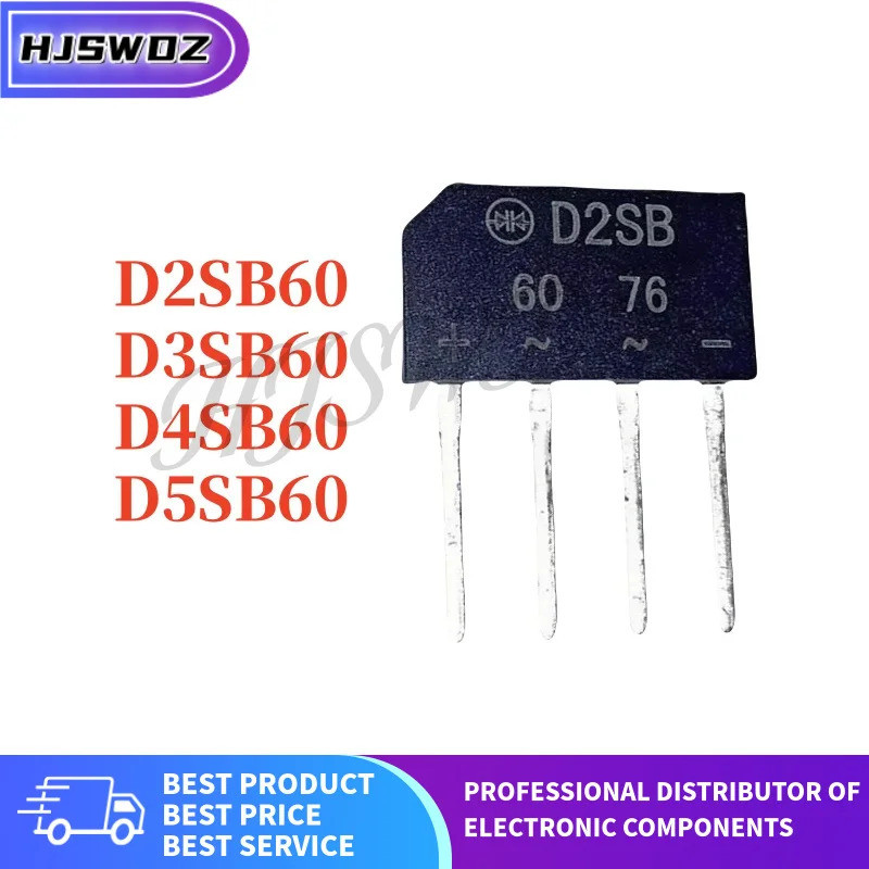5 Chiếc D2SB60 D3SB60 D4SB60 D5SB60 D2SBA60 D3SBA60 D4SBA60 D5SBA60 ZIP-4 Cầu Chỉnh Lưu Thương Hiệu 