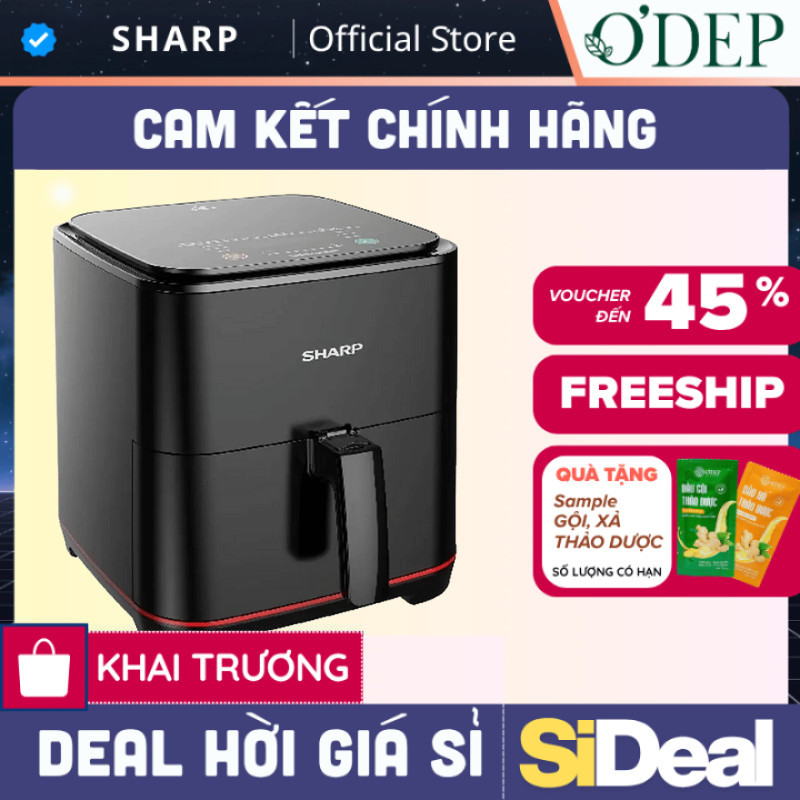 Nồi chiên không dầu Sharp KF-AF70EV-BK (7L) - Hàng Chính Hãng - SIDEAL SIL