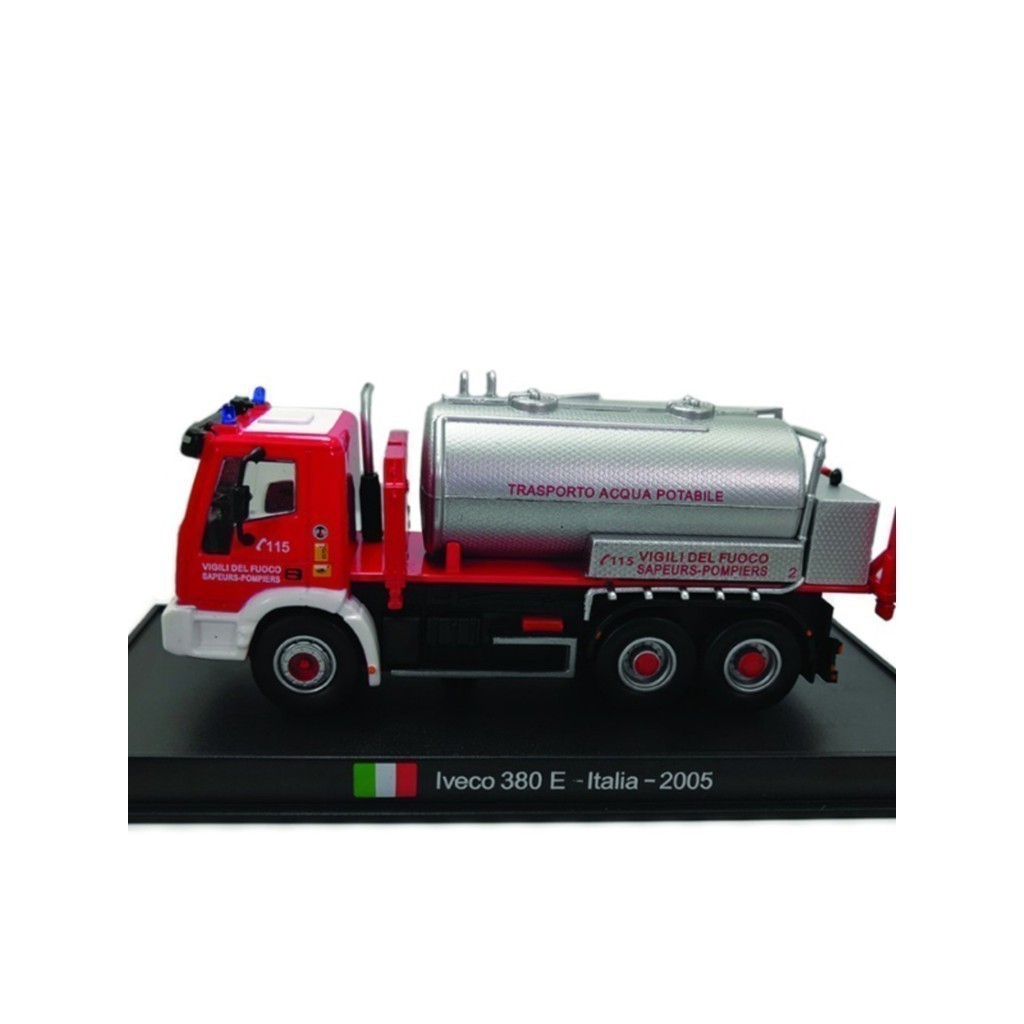 DZG Sở thích DJ1 Red Base 1 / 64 Ý IVECO IVECO 380E Xe cứu hỏa 2005 Hợp kim Thành phẩm