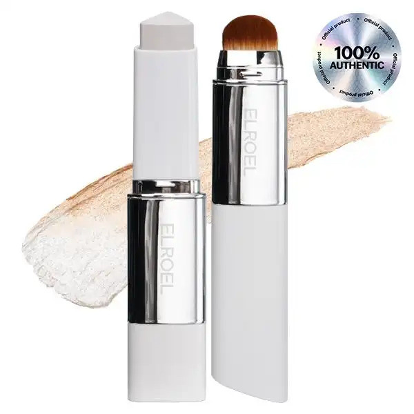 ELROEL BLANC Cover Cream Stick V w/ Detachable Brush - Korean Skin Care Color-Changing Foundation St