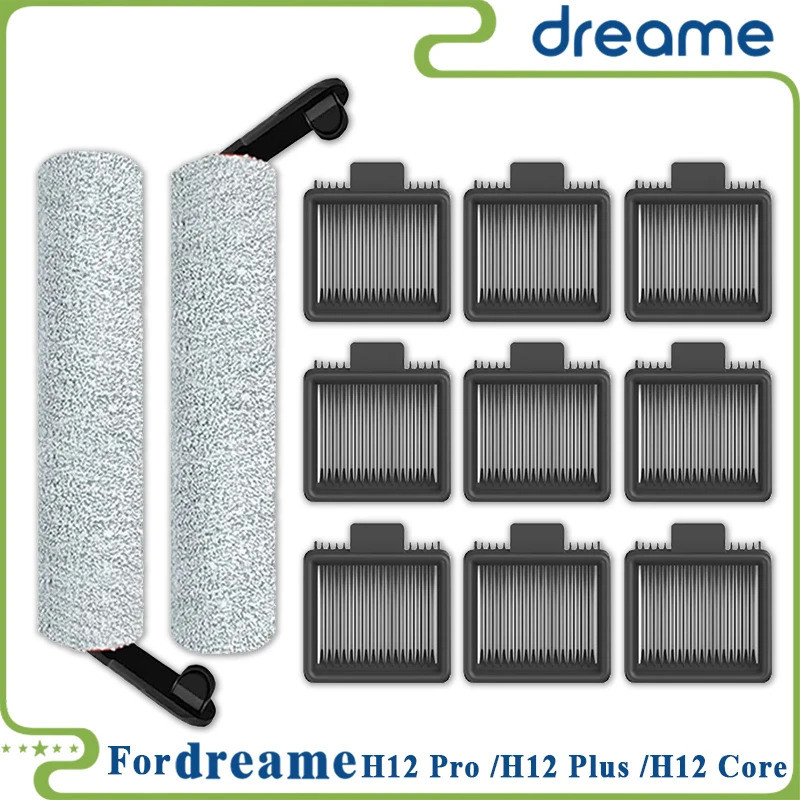 Dreame H12 Pro / H12 Plus / H12 Core Bàn chải mềm Phụ tùng thay thế Máy hút bụi khô ướt Con lăn Phụ 