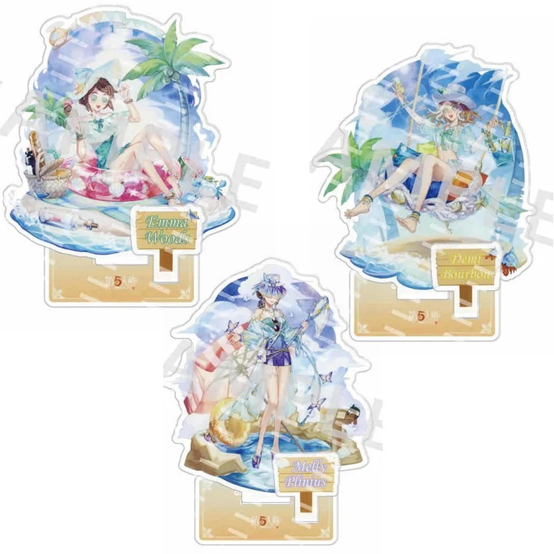 Standee Identity V mô hình mica acrylic trang trí bàn học Emma Woods Demi Bourbon Melly Plinius Jose