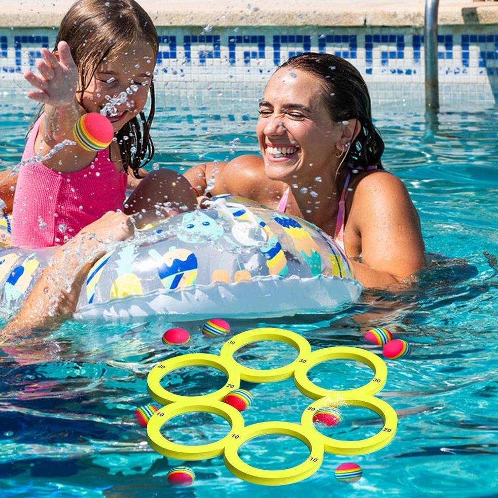 Floating Pool Throwing Toy Adult Kids Pool Water Sports Toy Lightweight Colorful Swimming Accessorie