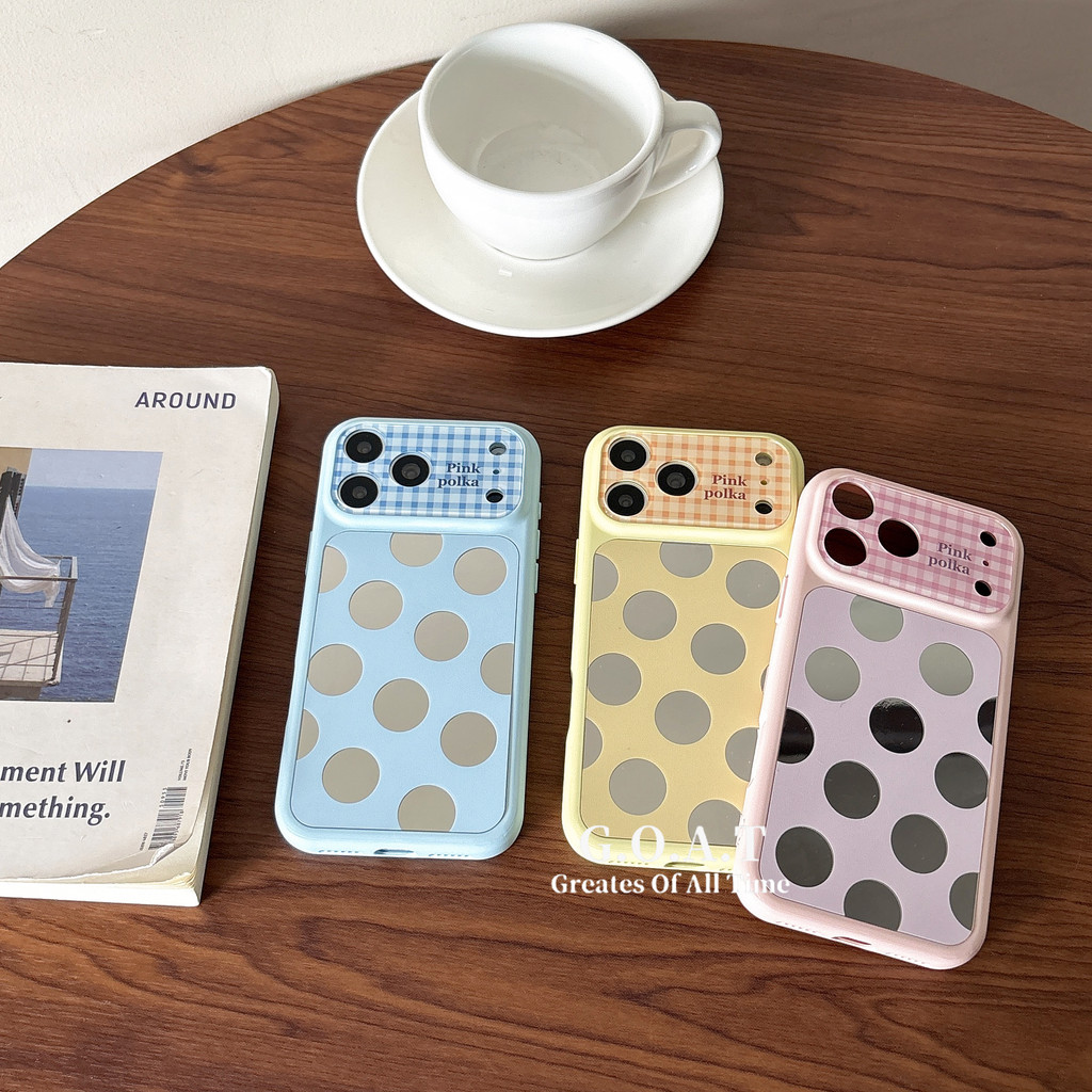 G.O.A.T Vỏ điểm sóng lưới màu vàng Tương thích cho iPhone 17 pro max iPhone 17 16 15 pro max iPhone 