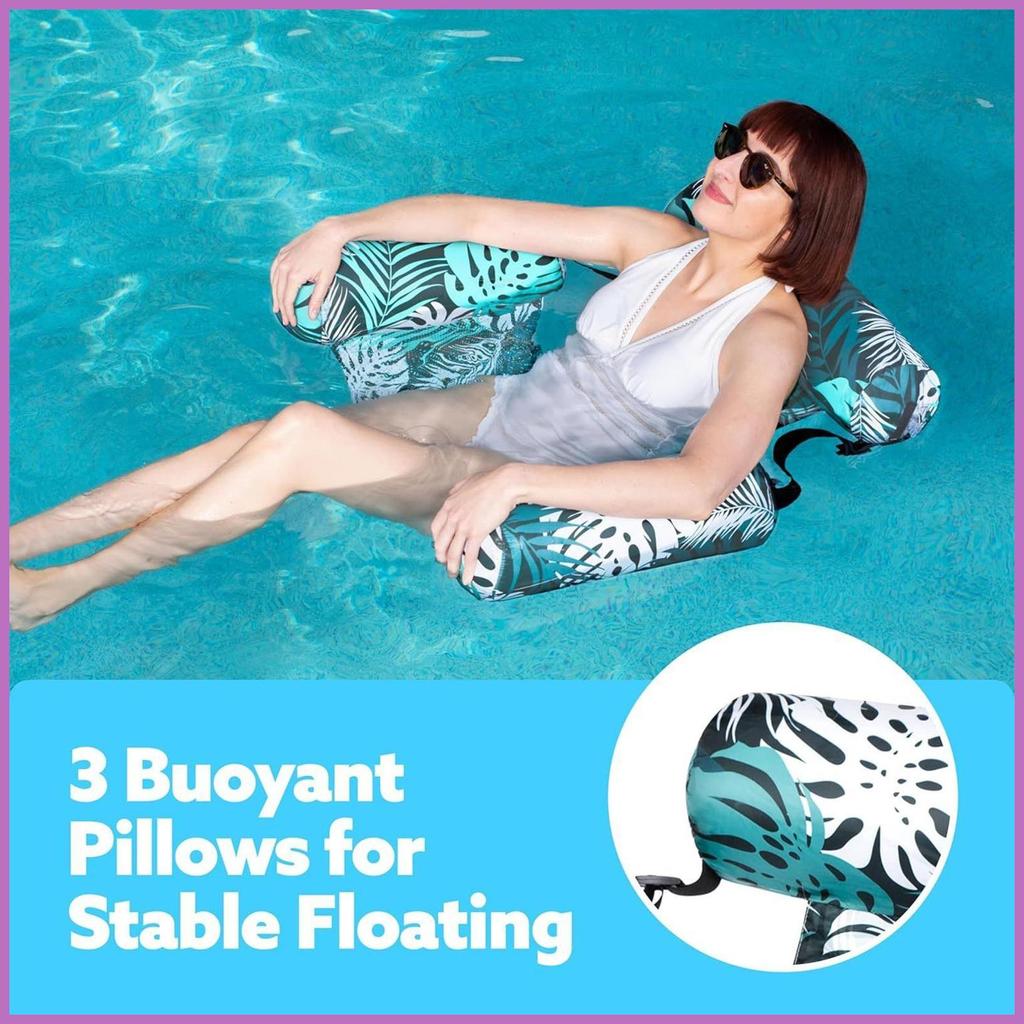 Phao Bể Bơi Người Lớn Bể Bơi Phao Bơm Hơi Lounger Lounger Võng Nước Đồ Chơi Ngoài Trời Nổi Cho Sông 