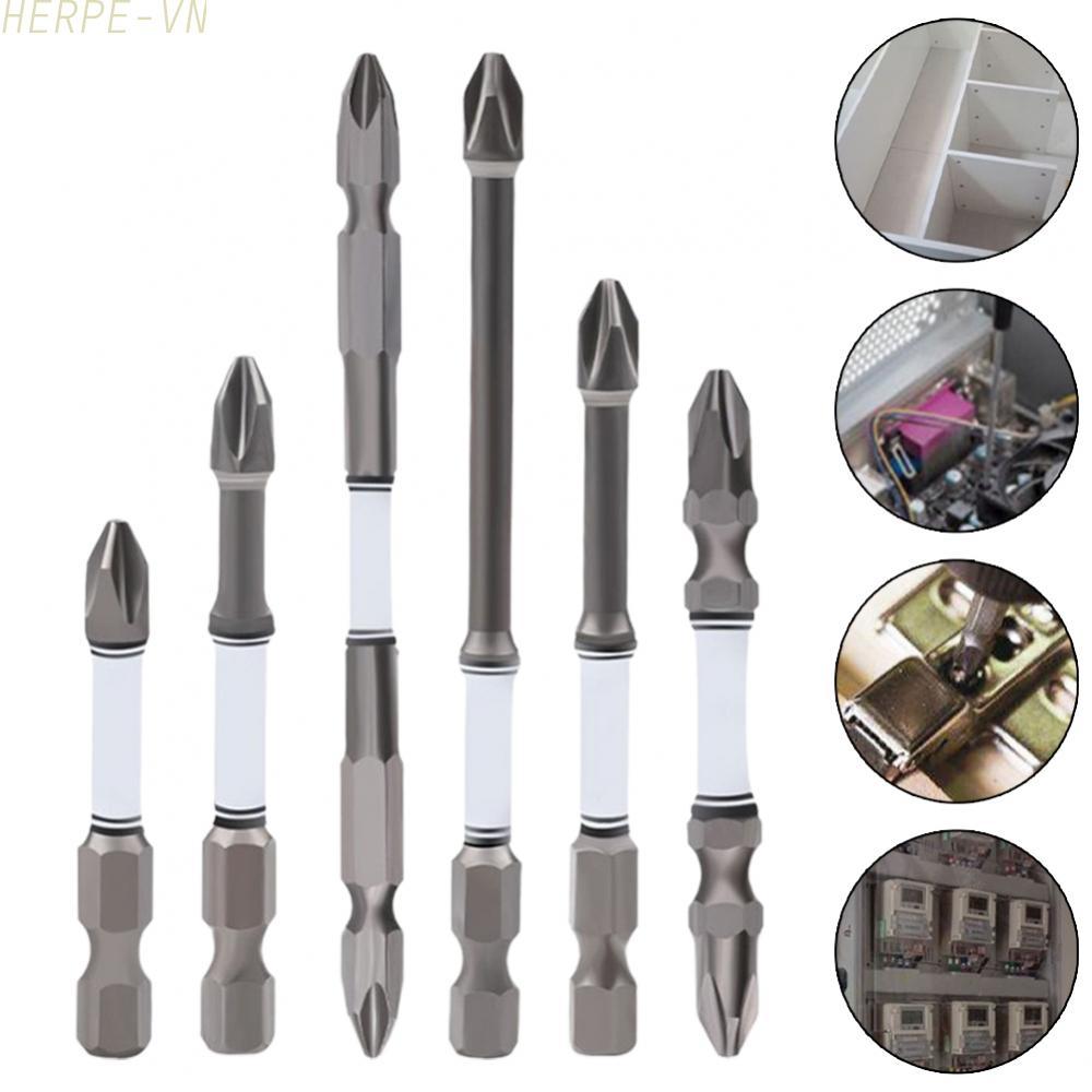 [HERPEVN]Durable PH2 Cross Screwdriver Bit with 1/4'' Hex Shank Works with Multiple Tools[Ready stoc