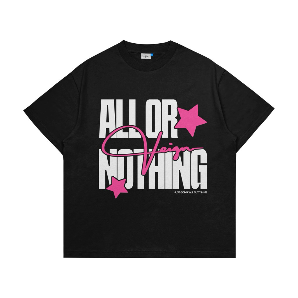 VEIGN | OVERSIZE All Or Nothing TSHIRT | Baju Lokal Brand Atasan Kaos Oversized Unisex Pria Wanita |