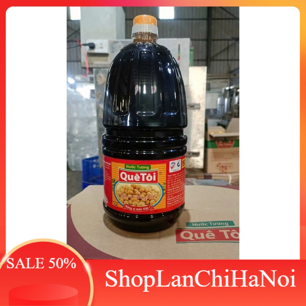 Thùng 6 Can Nước Tương, Tương ớt, Tương Đen hiệu Quê Tôi Can 2 Lít shop lan chi