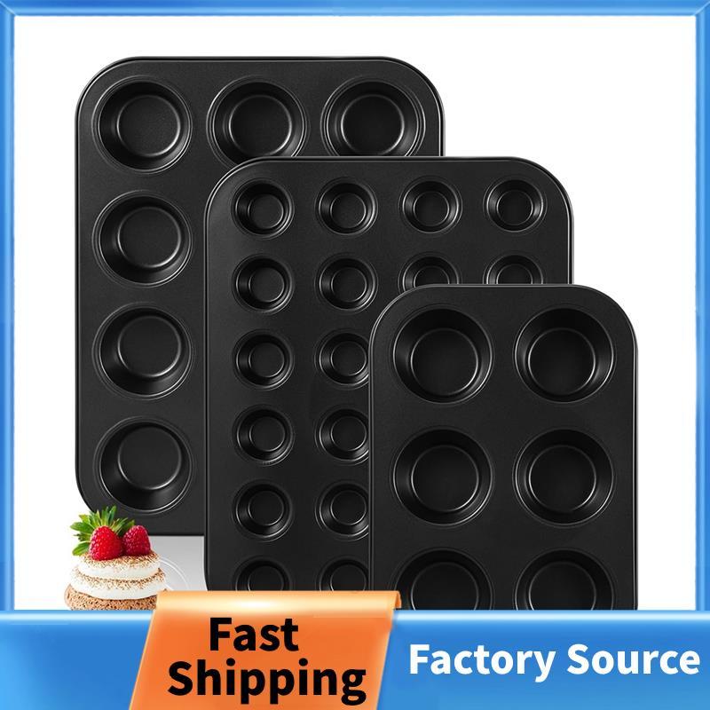 3 Gói Chống Dính Muffin Chảo Bánh Nướng Khuôn Muffin Thiếc Dễ Dàng Vệ Sinh Muffin Khay Máy Nướng 6 /