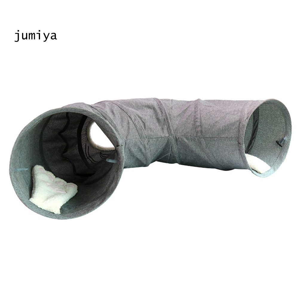 JY Thú Cưng Mèo Con Có Thể Gập Lại Giấy Âm Thanh 3 Lỗ Đường Hầm Tổ Đồ Chơi Tương Tác