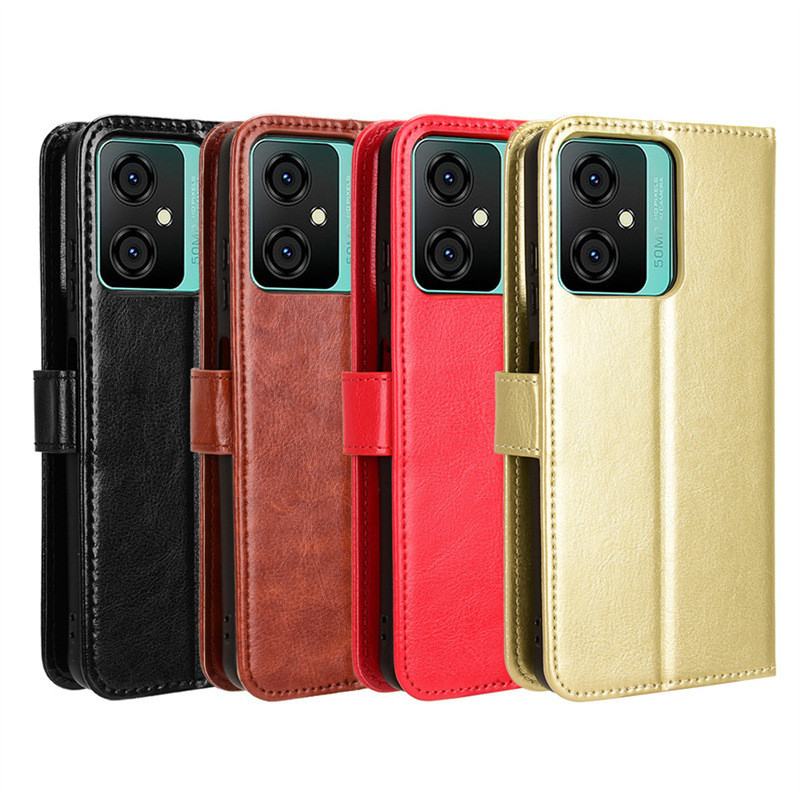 Thích hợp cho Lingdu C70 Ốp điện thoại Blackview Scal C70 Vỏ da điện thoại Flip Card Rope Crazy Hors
