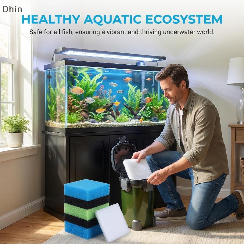 [Dhin] Bộ 5 bông lọc bể cá thay thế cho Juwel Bioflow giúp duy trì môi trường thủy sinh khỏe mạnh