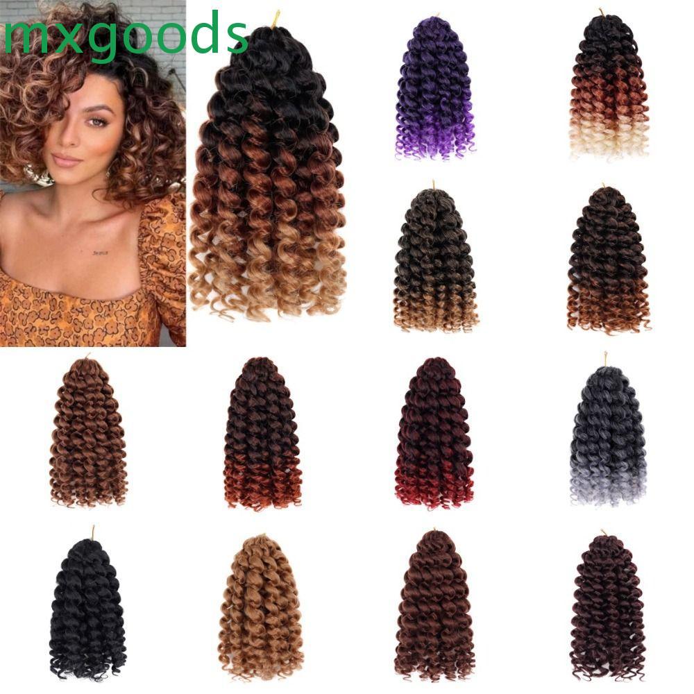 MXGOODS - Dây tóc uốn 20pcs, móc bím ombre Afro 8Inch, tóc xoăn Jamaican deep twist