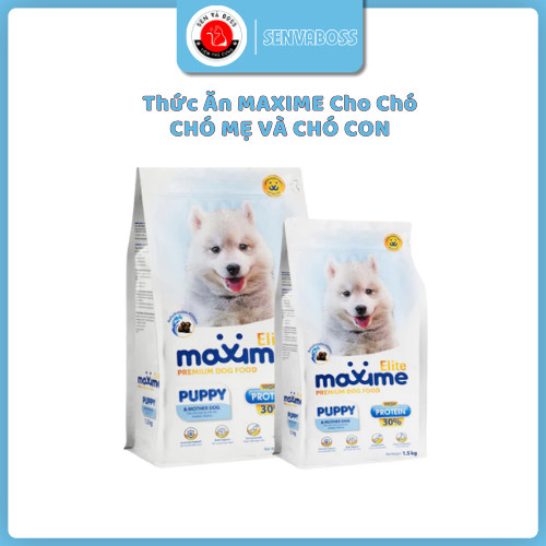 Hạt Maxime Elite Thức Ăn Cho Chó Maxime Elite Dành Cho Chó Con Và Chó Mẹ Nhiều Protein Bịch 1.5kg