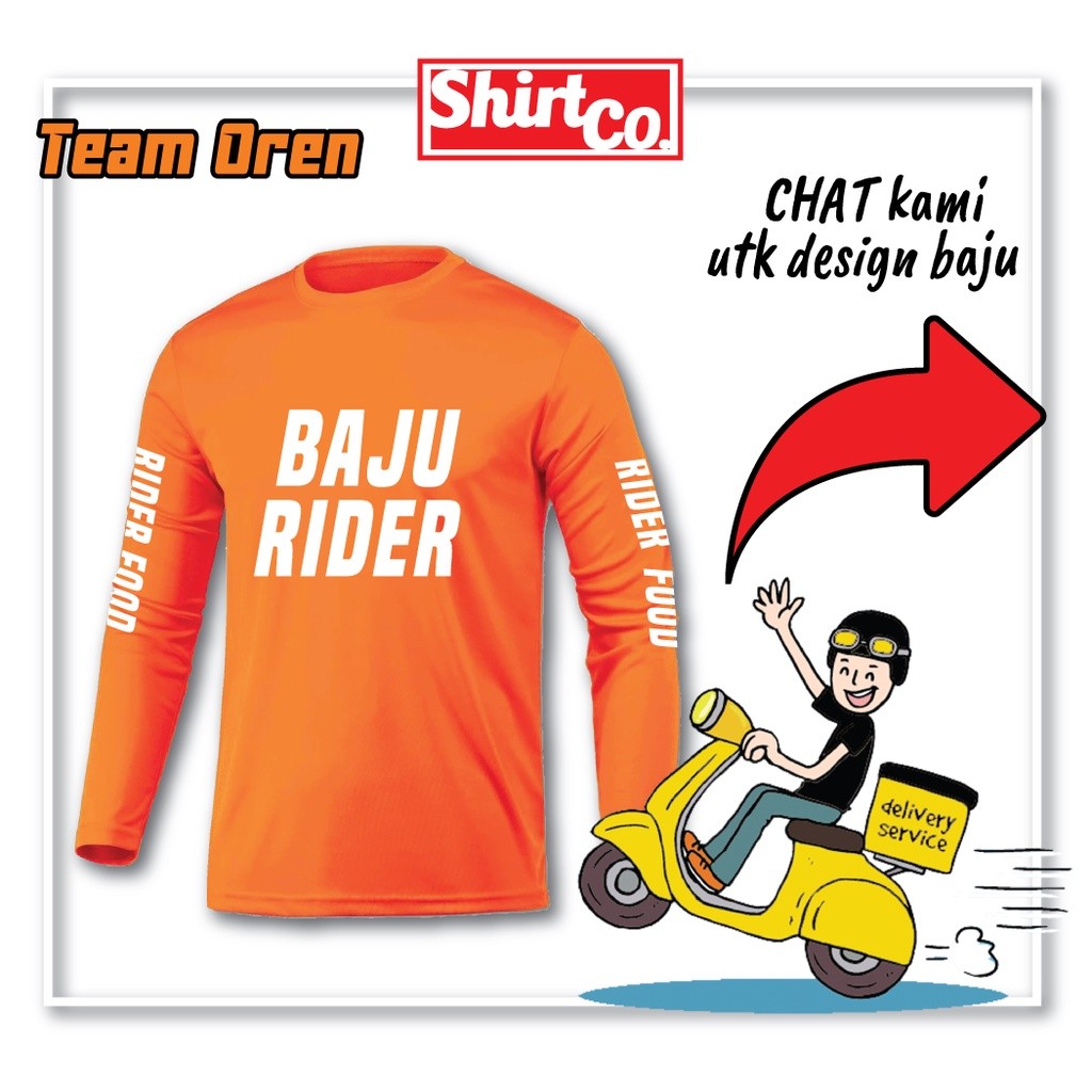 Áo thun Rider Team Orange Oren Food - Trò chuyện với chúng tôi để biết thiết kế áo sơ mi