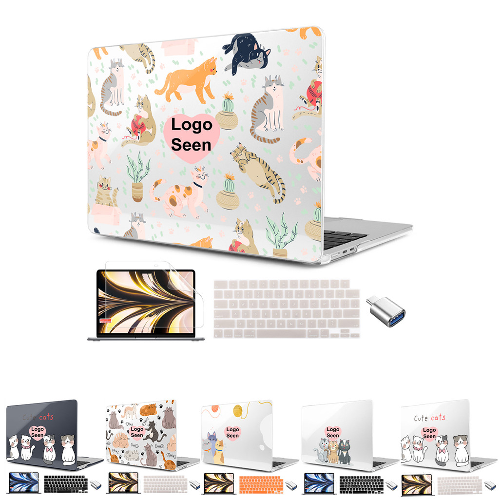 Ốp Lưng Nhựa Họa Tiết In Hình Mèo Dễ Thương Cho MacBook Air 13 "M4 A3240 M3 M2 A3112 A3401 A3403 A26