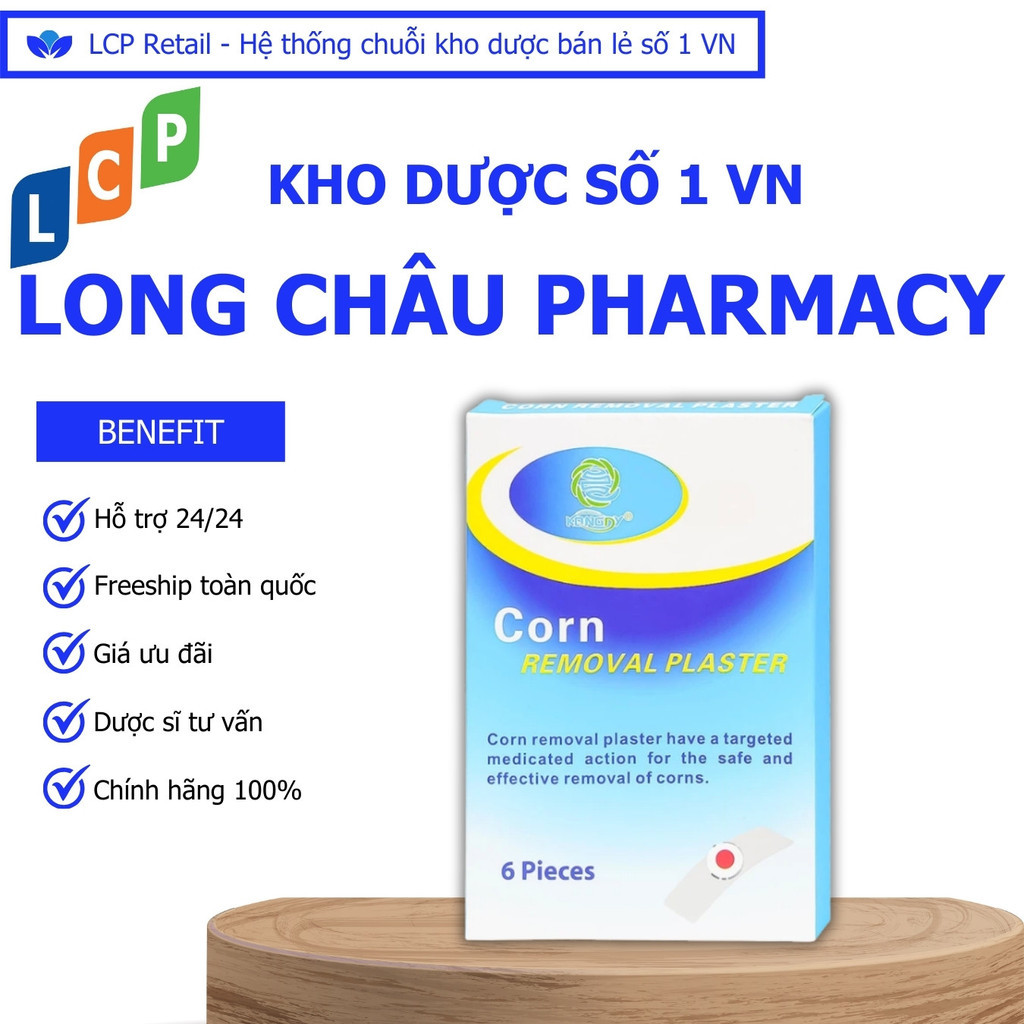 Miếng dán Fobelife Kangdi hỗ trợ làm mềm da vùng mụn cóc, thiết kế êm dịu (6 miếng)