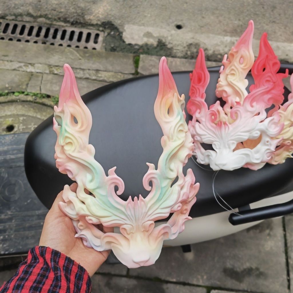 Mặt nạ nhiều màu Gradient - Đạo cụ cosplay Mặt nạ Firefox