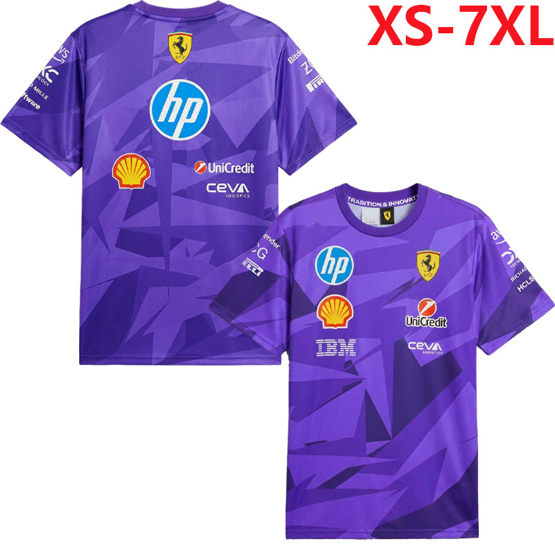 2026 Áo thun ngắn tay Unisex F1 mới + Áo đấu đội đua Ferrari F1