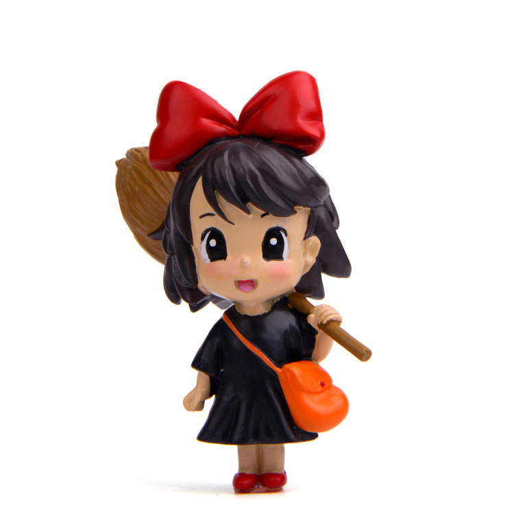 ((Không Thể Đứng Một Mình) Mèo Đen Jiji Miko Túi Đeo Vai Chổi Lưng Phiên Bản Q Witch Girl Home Phiên