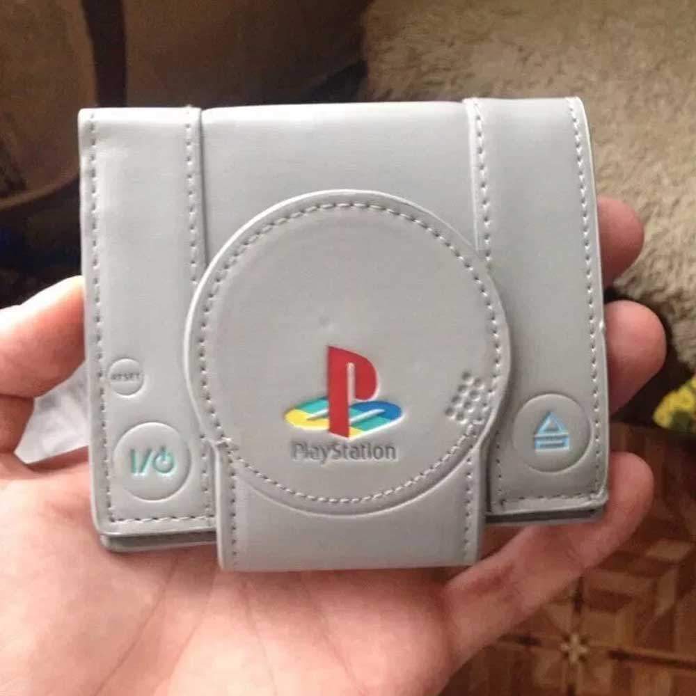 Playstation 4 Wallet Men's Wallet Student Grey Short Double Fold Men's Zero Wallet