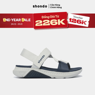  Giày Sandals Nam Nữ Shondo F7 Racing Phối Màu Xám Rêu Xanh Dương F7R2435 