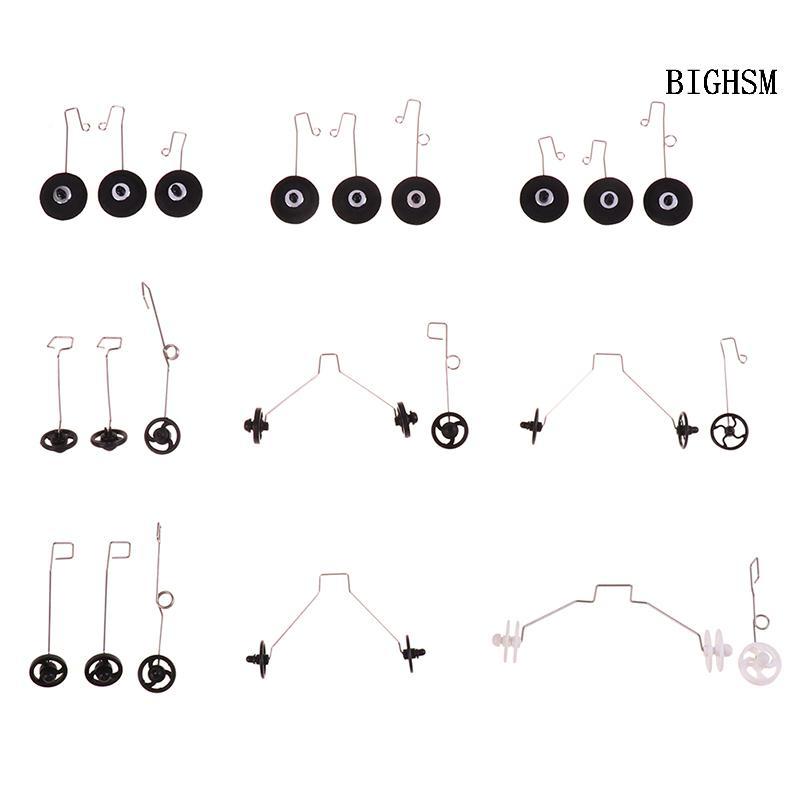 BIGHSM 1 Bộ Xốp Tay Ném Glider Landing Gear Kit Với Bánh Xe Máy Bay Phụ Kiện Cho Cessna J-11 J-20 SU